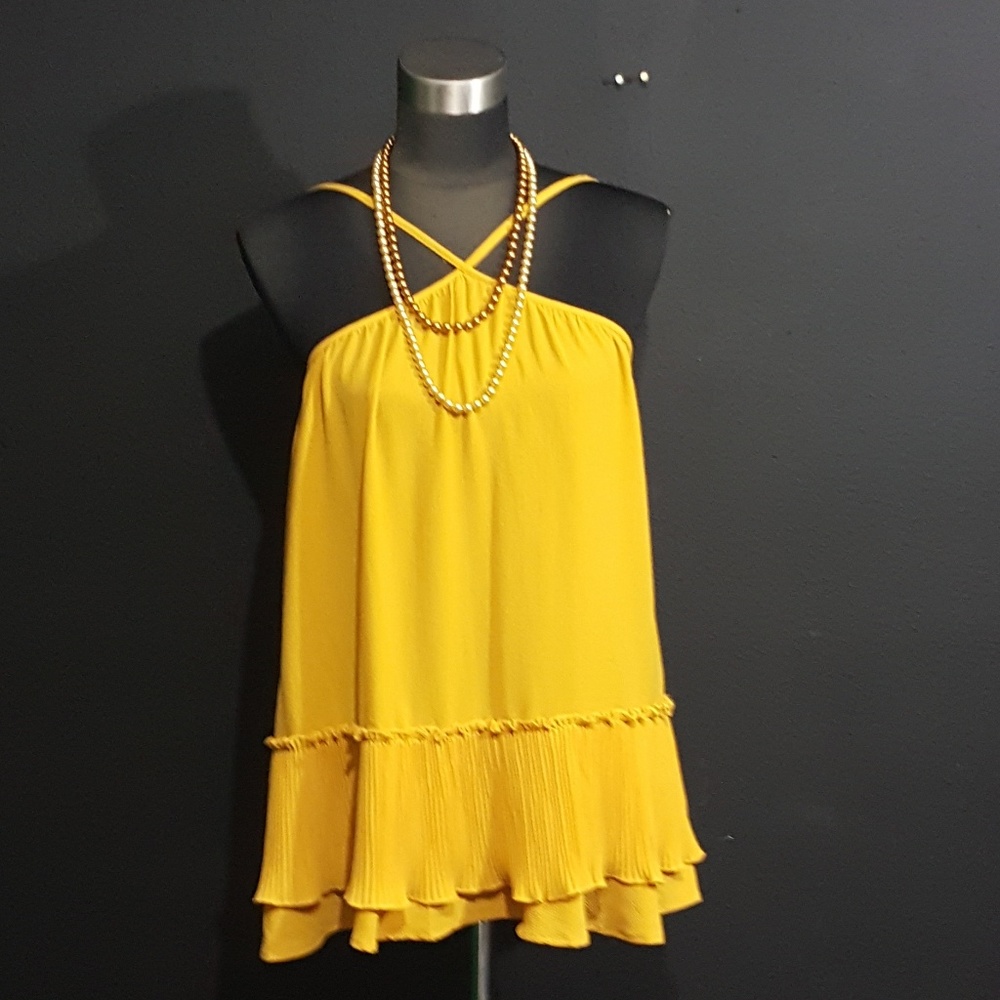 ENTRO Yellow Tunic Blouse